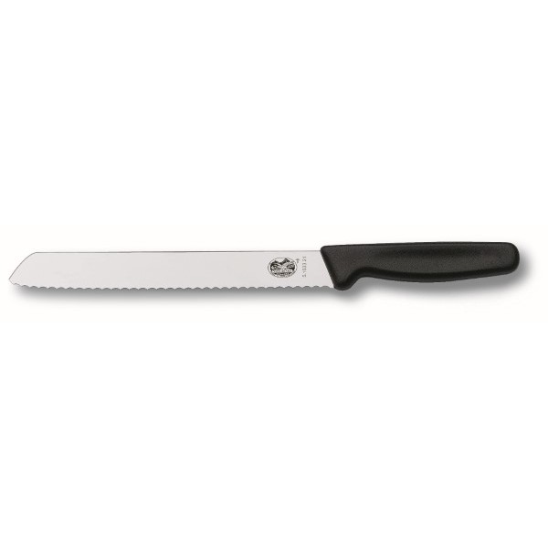 Victorinox - Bread Knife 21cm,Wavy Edge Blade,Nylon,Hang Sell -  Black