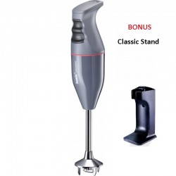 Bamix Classic Immersion Blender 140W Charcoal + Bonus Classic Stand